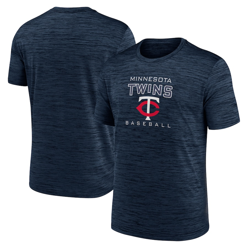 Men's Minnesota Twins Navy Velocity Practice Performance T-Shirt Men's Minnesota Twins Navy Velocity Practice Performance T-Shirt